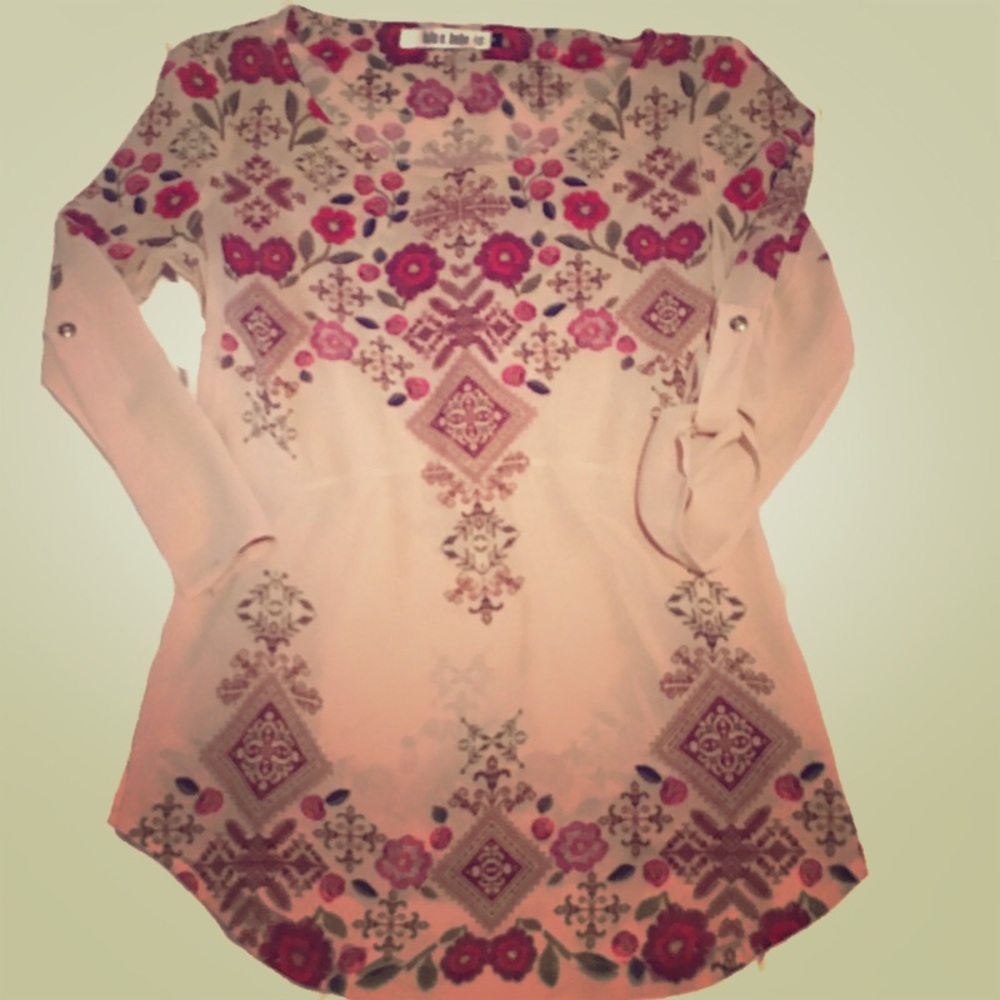 Bohemian Lulu E. Bebe (boutique) sheer blouse